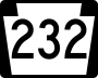 Pennsylvania Route 232 marker