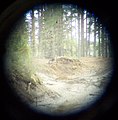 A view through PERI-R 17, the tank commander's observation and targetting periscope of Leopard 2A4
