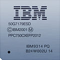 An illustration of IBM's PowerPC 750CXe processor