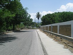A stretch of Puerto Rico Highway 500 heading north near PR-163 in Barrio Canas