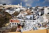 Panoramic view of the Catholic quarter of Fira