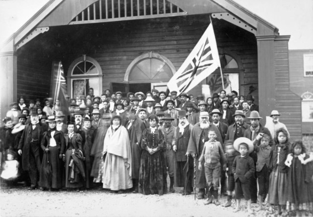 The opening of the Māori Parliament at Pāpāwai, 1897, attended by Premier Richard John Seddon.