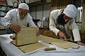 Inspecting Mandaic manuscripts for photographing in Ahvaz, Iran