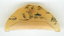 Çin boyalı boynuz tarağı