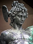 Perseus with the head of Medusa by Benvenuto Cellini, 1545, at the Loggia dei Lanzi in Florence Italy MH.jpg