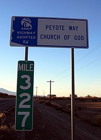 Sign for a Native American church PeyoteWayCleanHwy.jpg