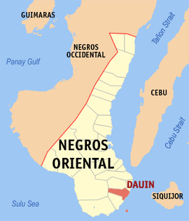 Dauin na Negros Oriental Coordenadas : 9°12'N, 123°16'E