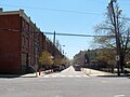 North 24th Street, Fairmount, Philadelphia, PA 19130, looking south from Poplar Street, 800 block
