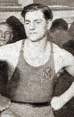 Pierre Alleene, Fransa d'haltérophilie en mars 1933 şampiyonu, poids moyens.jpg