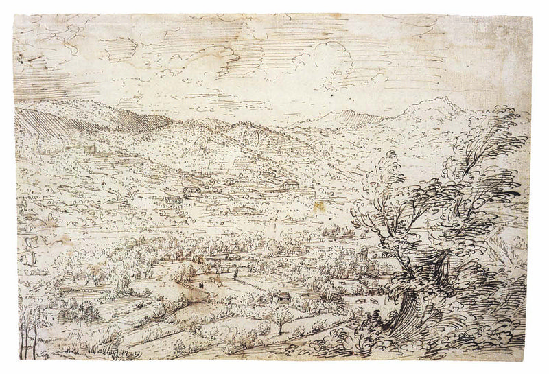 Bestand:Pieter Bruegel the Elder - ca. 1552 - Mountain Landscape with Ridge and Valley.jpg