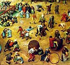 A detail of Children's Games (1560)