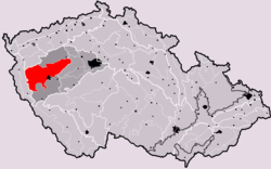 Plaská pahorkatina na mapě Česka