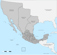 Mappa del Messico nel 1823