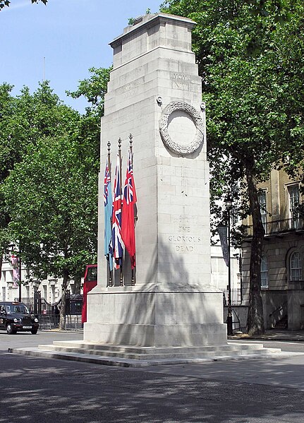 The Cenotaph, in Whitehall, London, is made from Portland stone