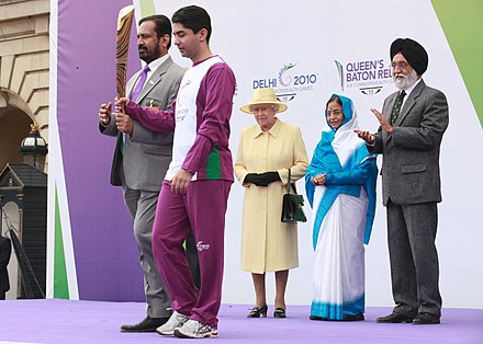 The 2010 Queen's Baton Relay inauguration at Buckingham Palace in London, United Kingdom