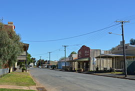 Street in a rural Australian town
