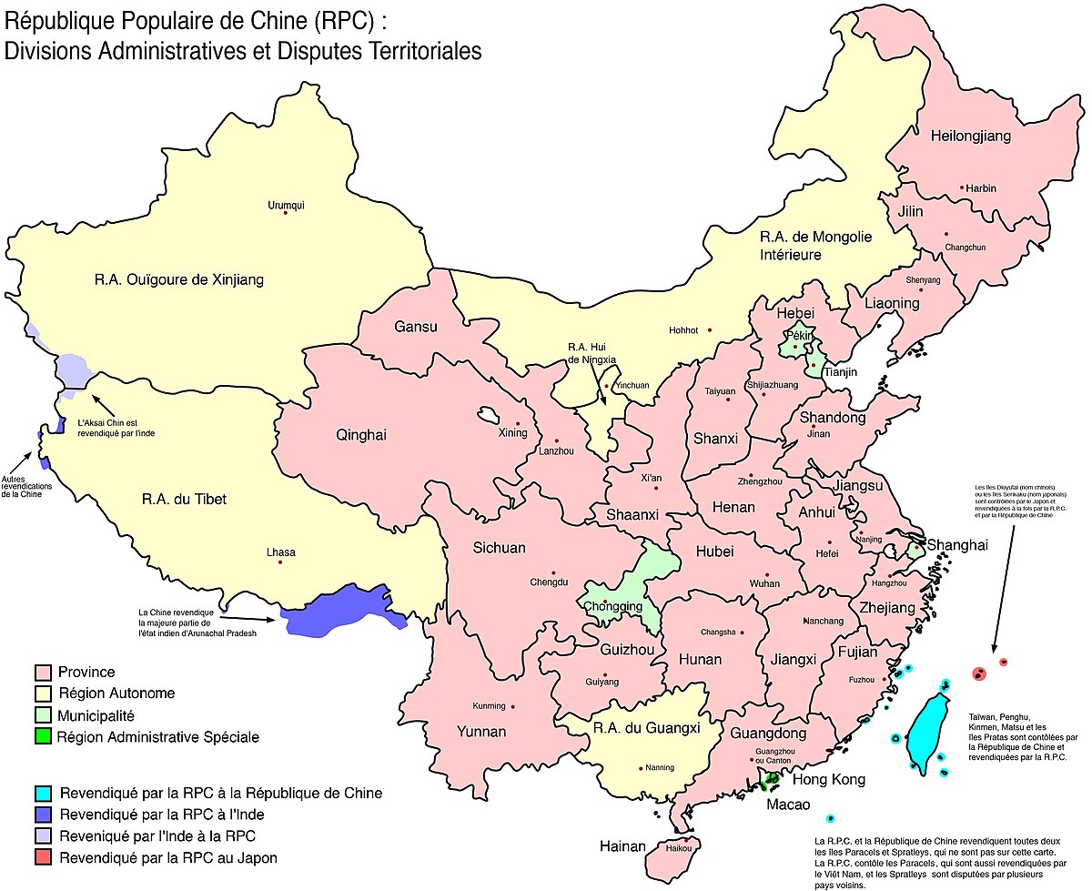 Provinces de Chine — Wikipédia