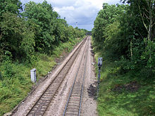 Rail lines for Immingham and refineries passing through the parish (2009) Railway towards the Refineries and Immingham Docks - geograph.org.uk - 1405379.jpg