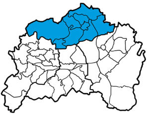 Ubicación del distrito de Lüttringhausen en Remscheid