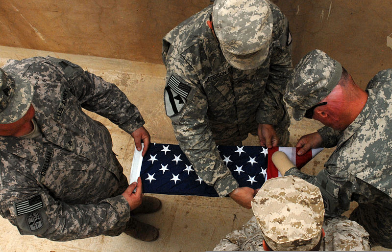 File:Retired U.S. Service members fold an American flag at al-Faw Palace in Baghdad, Iraq, July 1, 2011 110701-A-ZA085-001.jpg