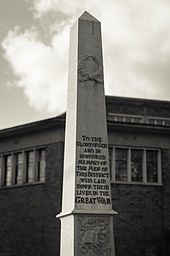 Rhydyfelin's war memorial is a Grade II listed building