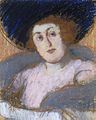 Woman Wearing Blue Hat