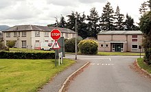 Road junction, Bronllys Hospital (geograph 2553686).jpg