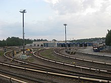 Inside Roihupelto depot, July 2010 Roihupellon metrovarikko.jpg