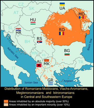 Distribuția geografică a limbii române