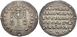 Romanos I avec co-empereurs, miliaresion, 931-944 AD.jpg