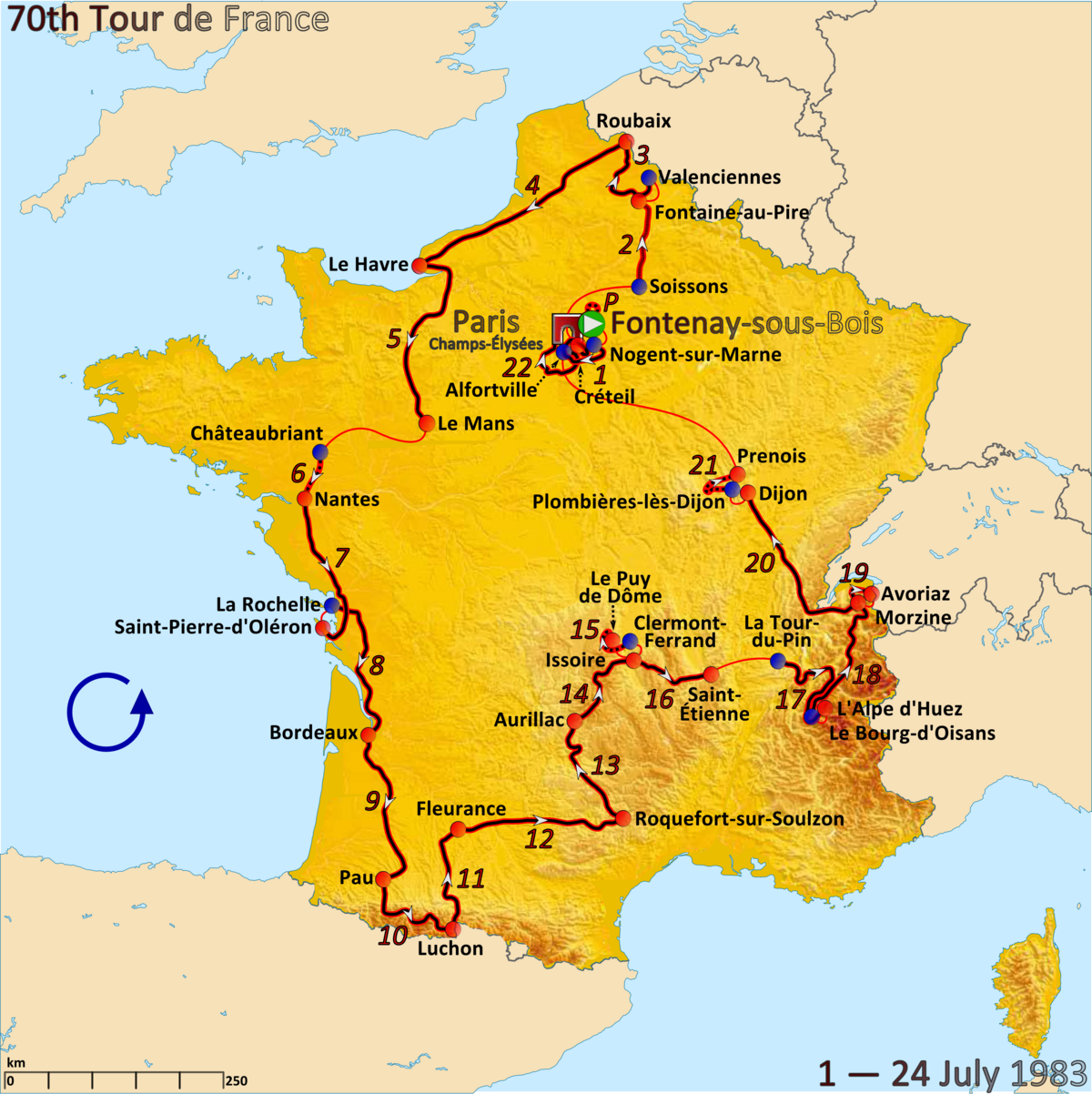 1983 Tour De France Wikipedia - 