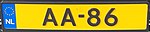 Numărul de înmatriculare al Olandei Regal AA-86.jpg