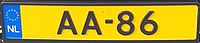 Royal Dutch License plate AA-86.jpg