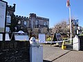 The Ryde Castle Hotel, Ryde, Isle of Wight, seen after a serious fire almost completely destroyed the building. After extensive refurbishment work, it re-opened in 2013.