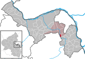 Poziția Sörgenloch pe harta districtului Mainz-Bingen