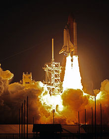 Space Shuttle Discovery lifts off from Kennedy Space Center. STS-119 Discovery liftoff.jpg