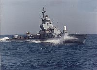 ספינת טילים מדגם סער 4.5 נירית, 1990.
