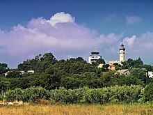 El faro y semáforo de Alistro en el municipio de San-Giuliano.