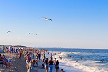 Sandy Hook Pantai di Gateway National Recreation Area di Dataran tinggi, Baru Jersey.jpg