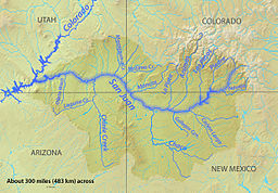 Kort over San Juan Rivers afvandingsområde.