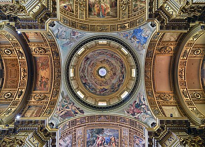 Interior da cúpula e os quatro pendículos