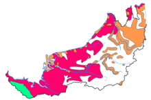 The distribution of language families of Sarawak shown by colours:(click image to enlarge)
  Malayic
  North Borneo and Melanau Kajang languages
  Land Dayak
  Areas with multiple languages