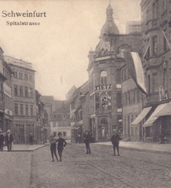 Spitalstraße mit Warenhaus Tietz (Vorläufer des Kaufhofs) um 1900 3