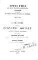 Principi della economia sociale, edizione del 1846