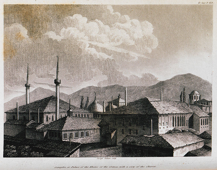 File:Seraglio, or the Palace of the Khans of the Crimea, with a view of the Charem - Clarke Edward Daniel - 1810.jpg