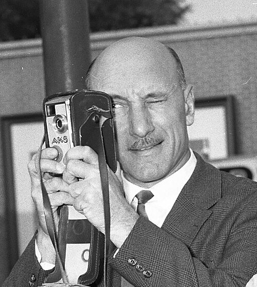 Gerasimov touring Disneyland with a camera, 1958