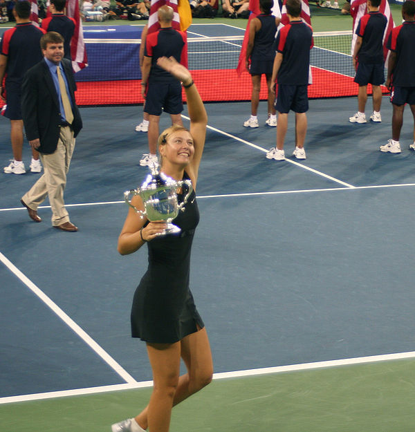Women's singles champion Maria Sharapova. This was her second Major title.