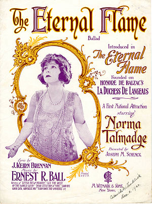 Sheet music cover - THE ETERNAL FLAME - BALLAD (1922).jpg