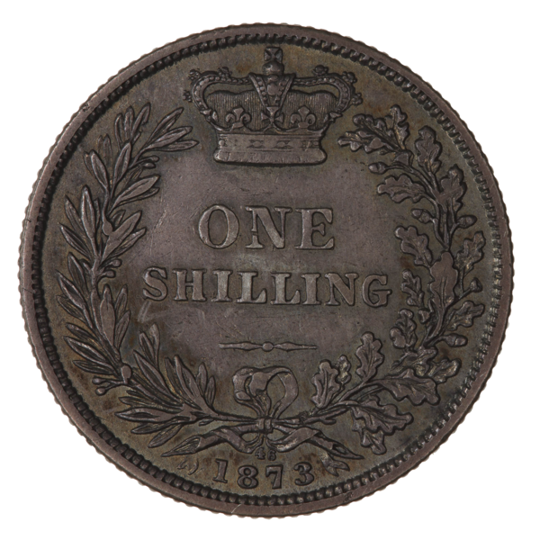 File:Shilling, United Kingdom, 1873, Reverse.png