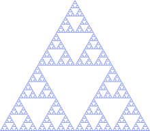 picture from Wikipedia of Sierpinski's triangle